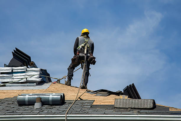 Professional Gutter Installation technician working in Albion, RI